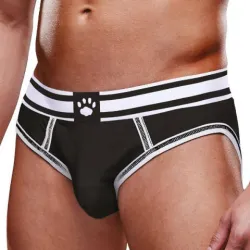 Prowler Underwear Bottomless Open Brief Prowler Noir-Blanc